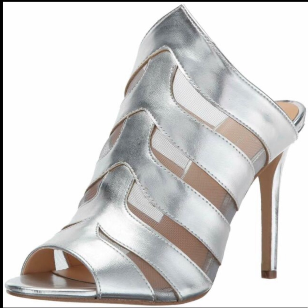 Daya by Zendaya Silver mule heels